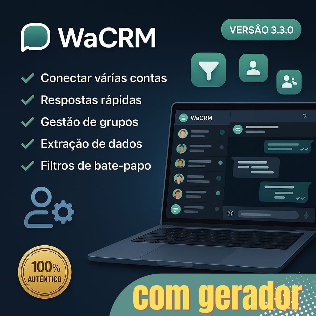 WaCRM – Gerenciador Avançado de Contas WhatsApp